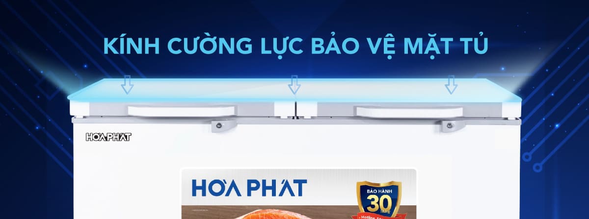tu-dong-hoa-phat-352-lit-hpf-ad6352-t1-32720-1 Tủ Đông Hòa Phát 352 Lít HPF AD6352.T1 Mặt cửa được bảo vệ bởi kính cường lực
