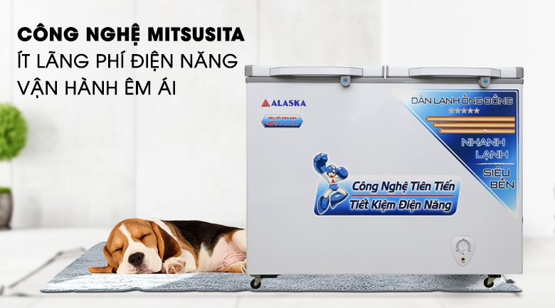 Vận hành êm ái - Tủ đông Alaska 350 lít BCD-3568C Tủ Đông Mát Alaska 280 Lít BCD-3568C Tủ Đông Mát Alaska 280 lít BCD-3568C