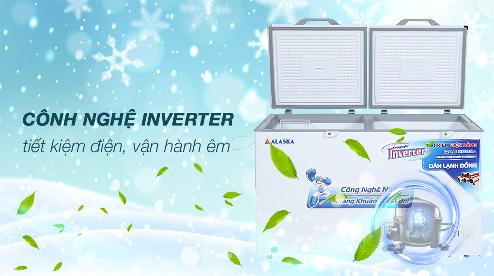 Tủ đông Alaska Inverter 312 lít BCD 5068CI - Công nghệ Inverter Tủ Đông Mát Alaska Inverter 405 Lít BCD 5068CI Tủ Đông Mát Alaska Inverter 405 lít BCD 5068CI