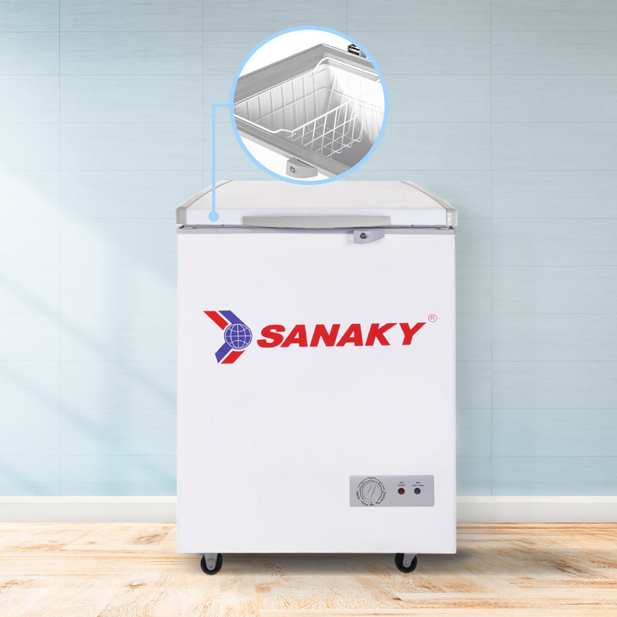 tu-dong-sanaky-100-lit-vh-150hy2-47089-2 Tủ Đông Sanaky 100 Lít VH-150HY2 Giỏ đựng đồ tiện lợi của Tủ Đông Sanaky VH-150HY2