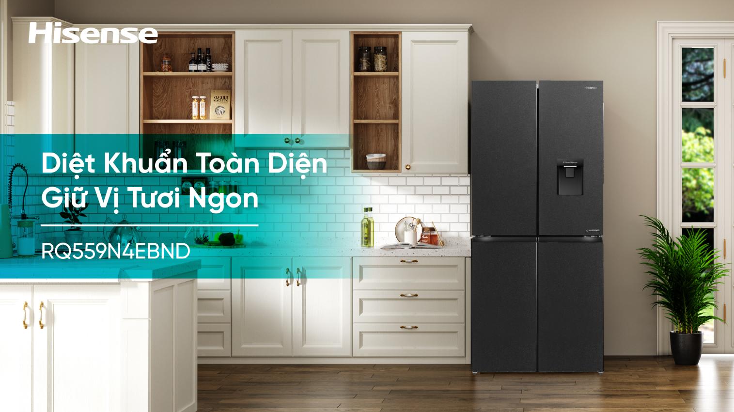 Tủ Lạnh Hisense Inverter 427 Lít RQ559N4EBND Tủ Lạnh Hisense Inverter 427 Lít RQ559N4EBND
