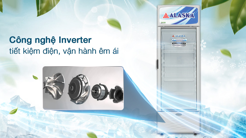 Tủ Mát Alaska Inverter 300 Lít LCI-300 Tủ mát Alaska Inverter 300 lít LCI-300DX - Công nghệ tiết kiệm điện