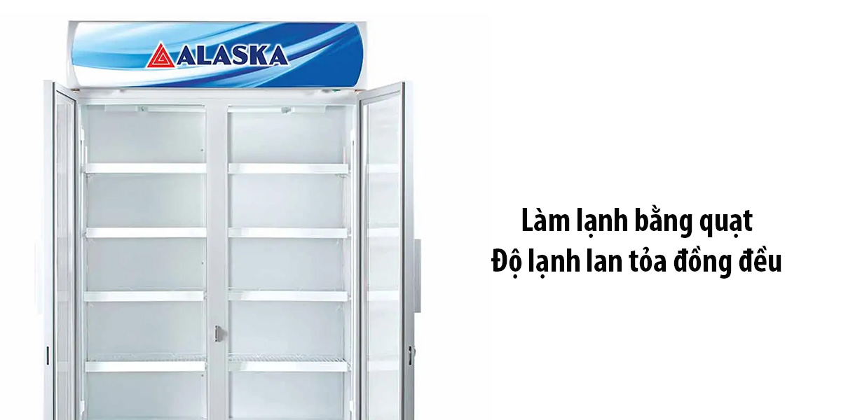 Tủ Mát Alaska Inverter 800 Lít LCI-800C Làm lạnh bằng quạt