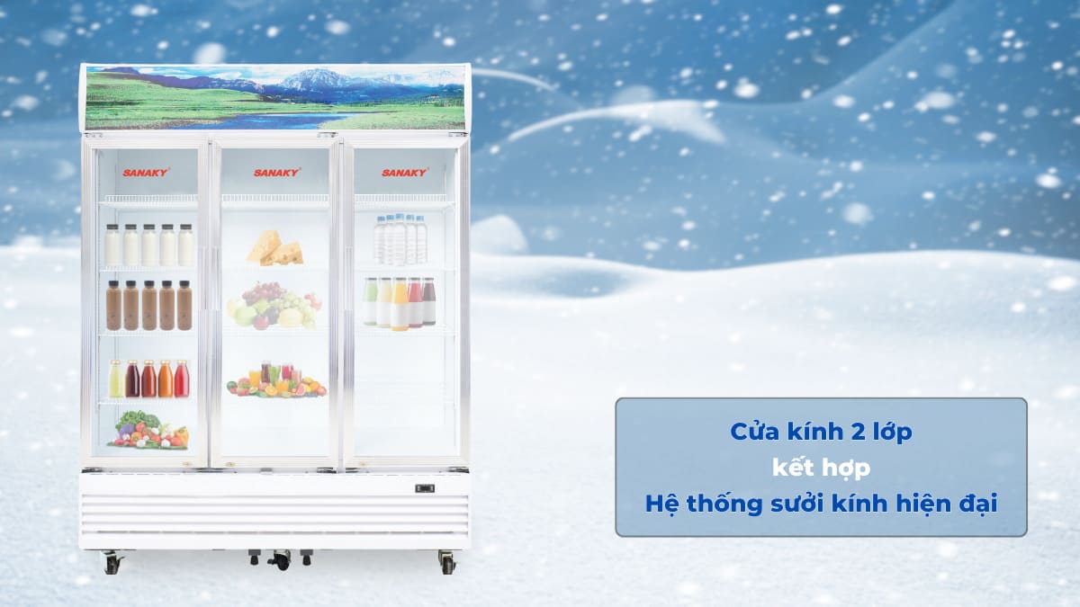 tu-mat-sanaky-inverter-1400-lit-vh-1520hp3-53749-1 Tủ Mát Sanaky Inverter 1400 Lít VH-1520HP3 Cửa tủ kính chịu lực 2 lớp kết hợp hệ thống sưởi chống đọng sương