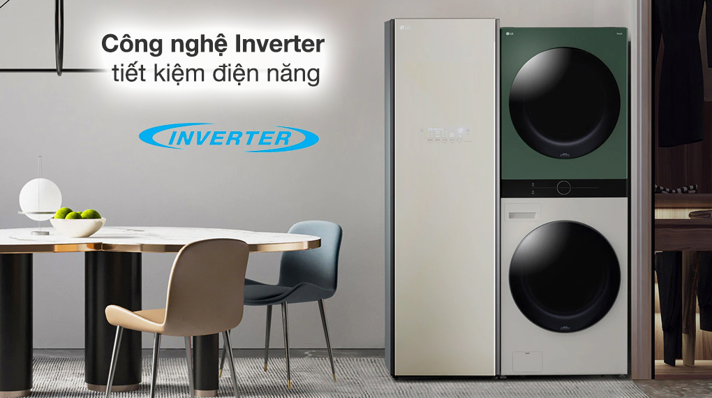 Tủ chăm sóc quần áo LG Inverter 5 móc S5BOC Tủ chăm sóc quần áo thông minh LG S5BOC - Động cơ - Công nghệ tiết kiệm điện