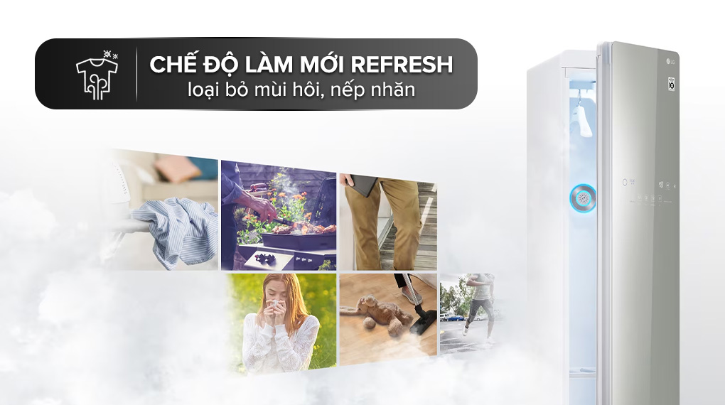 Refresh Tủ chăm sóc quần áo thông minh LG Styler Inverter 5 móc S5MB Tủ chăm sóc quần áo LG Inverter 5 móc S5MB Refresh Tủ chăm sóc quần áo thông minh LG Styler Inverter 5 móc S5MB