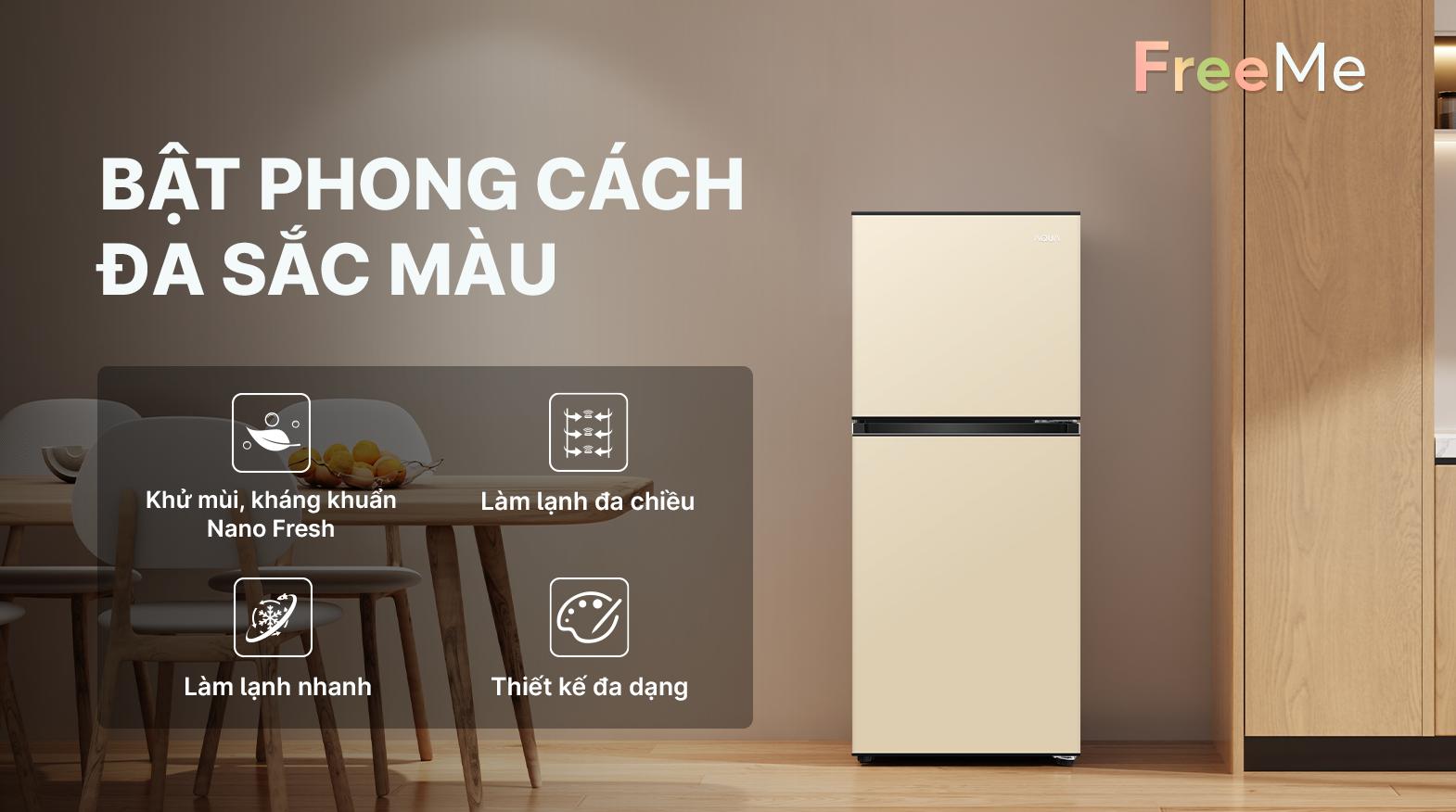Tủ lạnh Aqua 130 Lít AQR-T160FA(GG) Tủ lạnh Aqua 130 lít AQR-T160FA(GG)