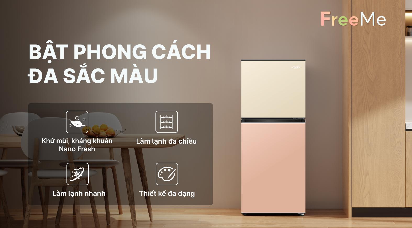 Tủ lạnh Aqua 130 Lít AQR-T160FA(GGN) Tủ lạnh Aqua 130 lít AQR-T160FA(GGN)