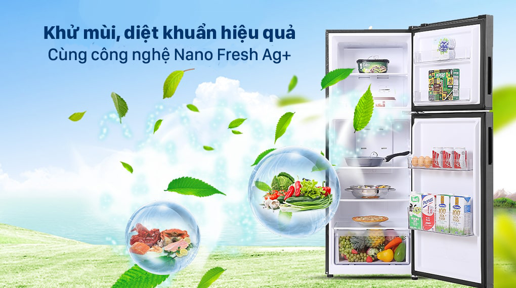 Tủ lạnh Aqua Inverter 212 Lít AQR-T239FA(HB) Tủ lạnh Aqua Inverter 212 lít AQR-T239FA(HB) - Công nghệ Nano Fresh Ag+