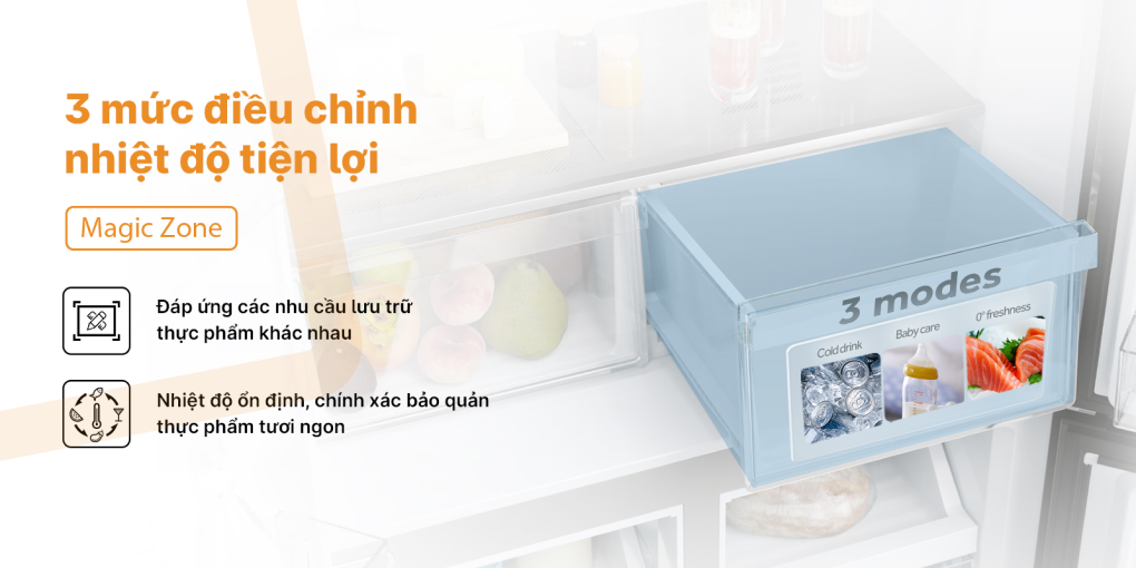 Tủ lạnh Aqua Inverter 469 Lít AQR-M536XA(GB) ngăn magic zone - Tủ lạnh Aqua Inverter 469 lít Multi Door AQR-M536XA(GB)