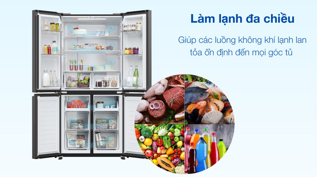 Tủ lạnh Aqua Inverter 469 lít Multi Door AQR-M536XA(WGB) - Công nghệ làm lạnh - bảo quản thực phẩm Tủ lạnh Aqua Inverter 469 Lít AQR-M536XA(WGB) Tủ lạnh Aqua Inverter 469 lít Multi Door AQR-M536XA(WGB) - Công nghệ làm lạnh - bảo quản thực phẩm