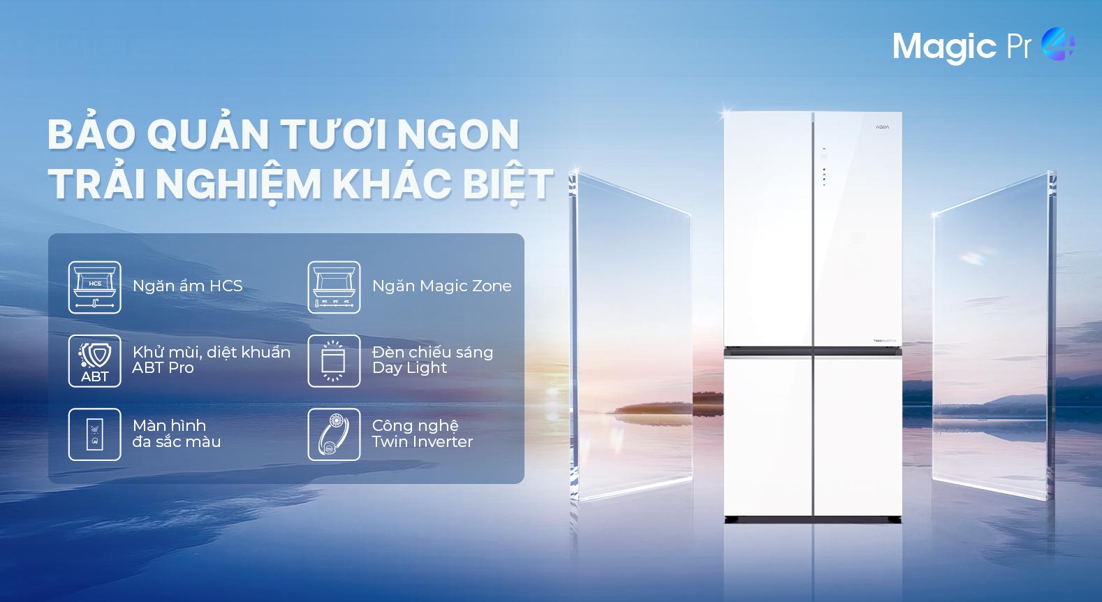 Tủ lạnh Aqua Inverter 529 Lít AQR-M600XA(GC) Tủ lạnh Aqua Inverter 529 lít AQR-M600XA(GC)
