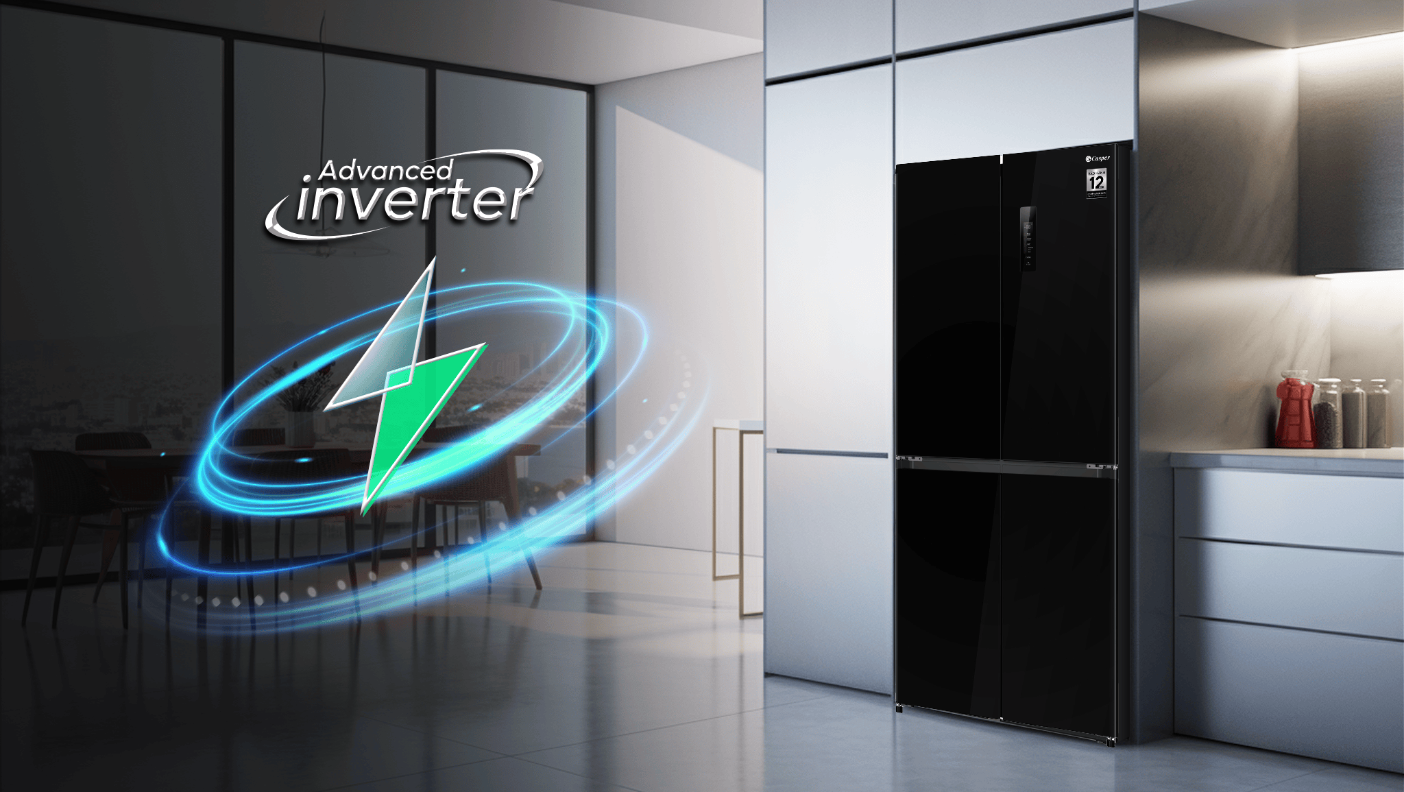 Tủ lạnh Casper Inverter 430 Lít RM-D430GBS Tủ lạnh Casper Inverter 430 lít RM-D430GBS