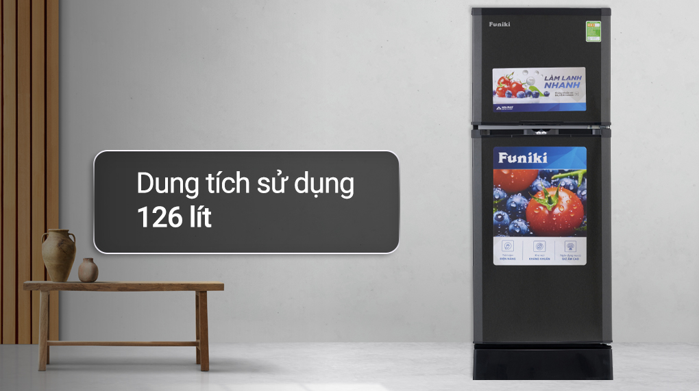 Tủ lạnh Funiki 126 lít HR T6126TDG Tủ lạnh Funiki 126 Lít HR T6126TDG Tủ lạnh Funiki 126 lít HR T6126TDG