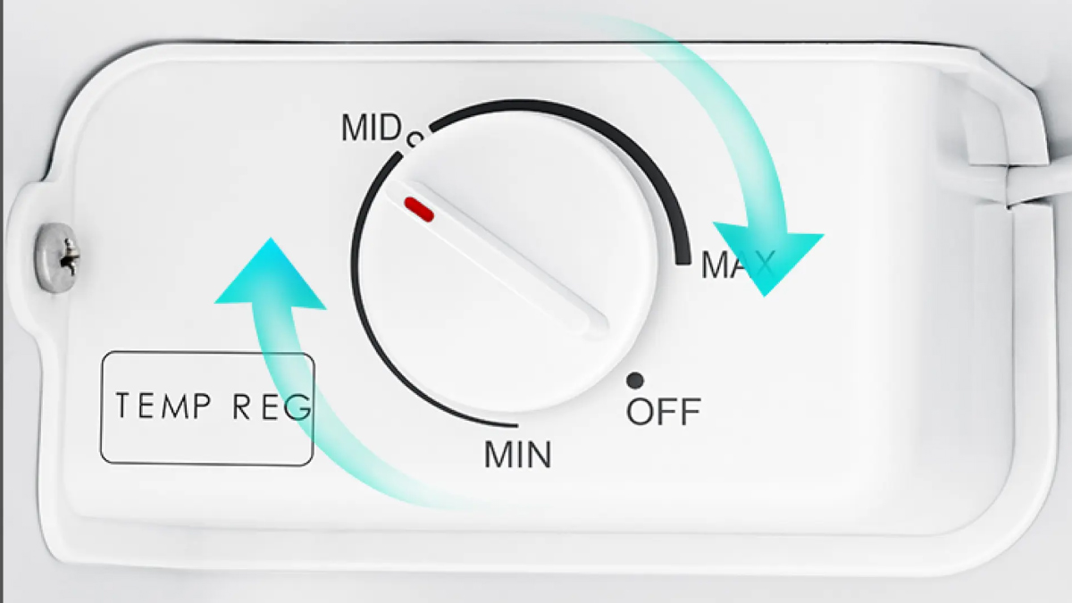 Tủ lạnh Hisense 45 Lít HR05DB Điều chỉnh nhiệt độ dễ dàng qua bảng điều khiển dạng nút vặn