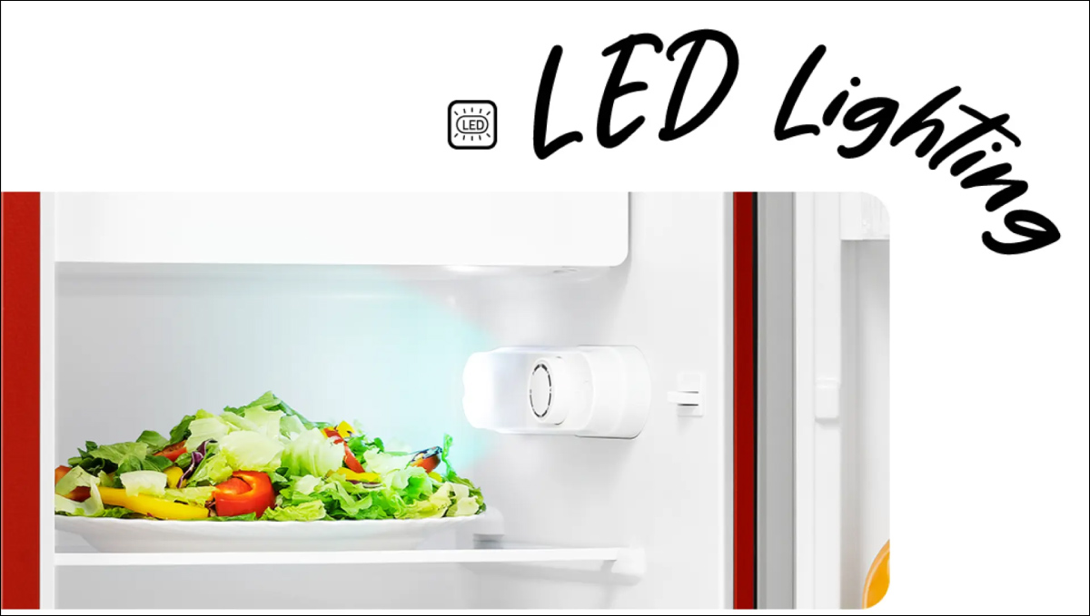 Tủ lạnh Hisense 82 Lít HR08DR Đèn LED hỗ trợ chiếu sáng bên trong tủ