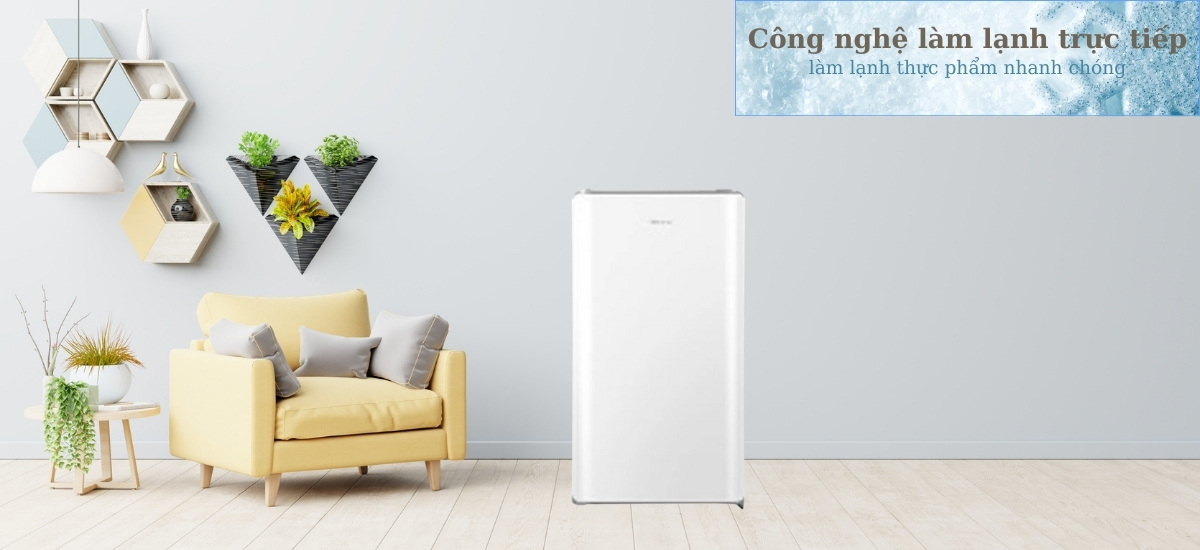 Tủ lạnh Hisense 82 Lít HR08DW Công nghệ làm lạnh trực tiếp làm lạnh thực phẩm nhanh chóng