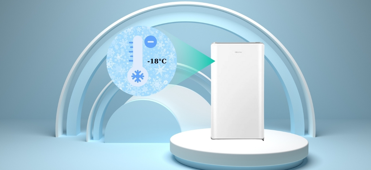 Tủ lạnh Hisense 82 Lít HR08DW Ngăn đông có thể hạ xuống mức -18°C