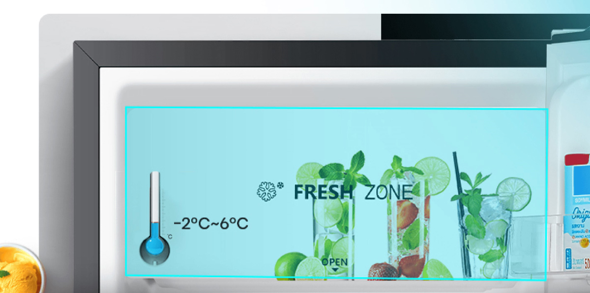 Tủ lạnh Hisense 94 Lít HR09DB Ngăn Fresh Zone làm lạnh nhanh thực phẩm