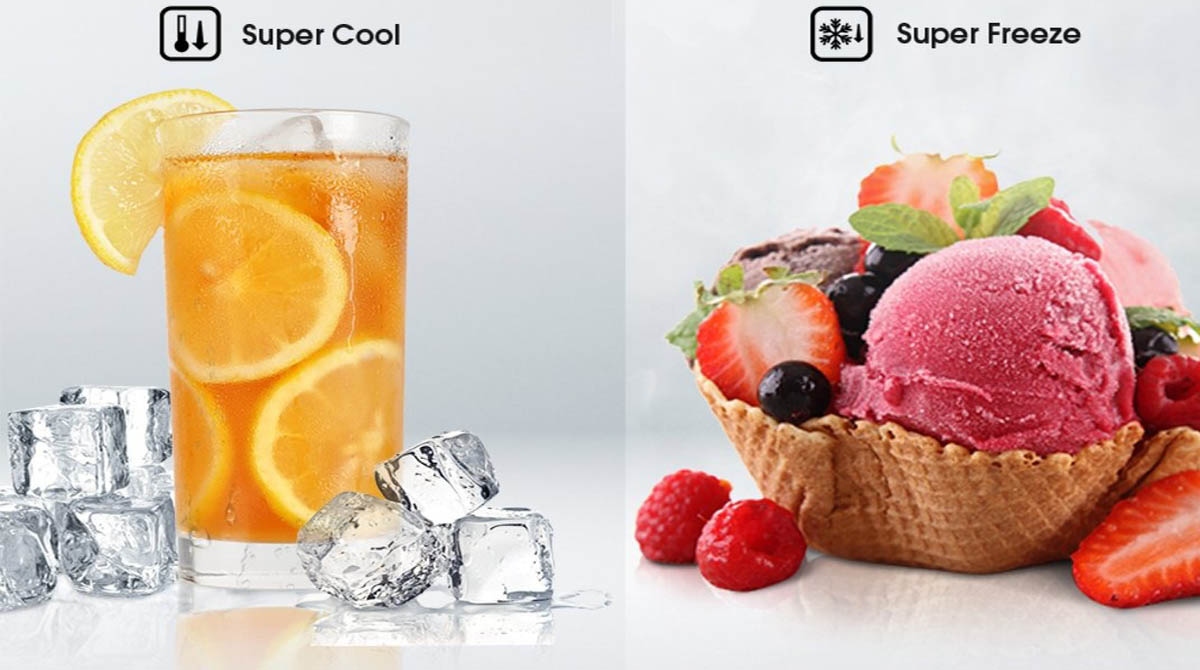 Tủ lạnh Hisense Inverter 519 Lít HS56WBG Tính năng Super Cool, Super Freeze