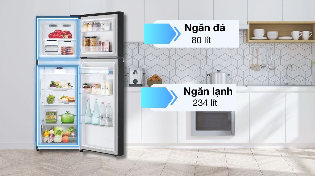 Tủ lạnh LG Inverter 314 Lít LTD31BLM Tủ lạnh LG Inverter 314 lít LTD31BLM - Ngăn đá - ngăn lạnh
