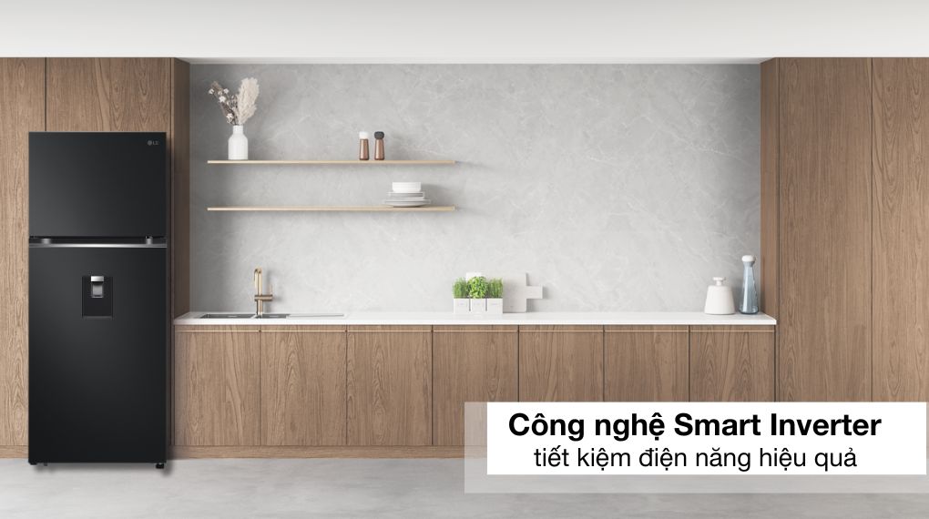Tủ lạnh LG Inverter 374 Lít LTD37BLM Tủ lạnh LG Inverter 374 lít LTD37BLM - Công nghệ tiết kiệm điện
