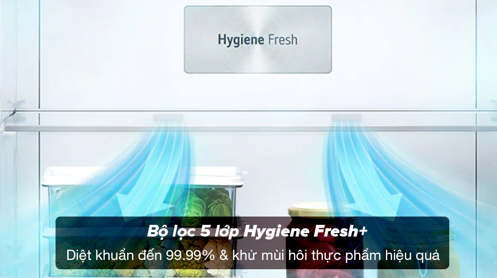 Tủ lạnh LG Inverter 395 Lít GN-B392BG Tủ lạnh LG Inverter 395 lít GN-B392BG - Bộ lọc 5 lớp Hygiene Fresh+ diệt khuẩn và khử mùi thực phẩm giúp bảo quản thực phẩm lâu hơn