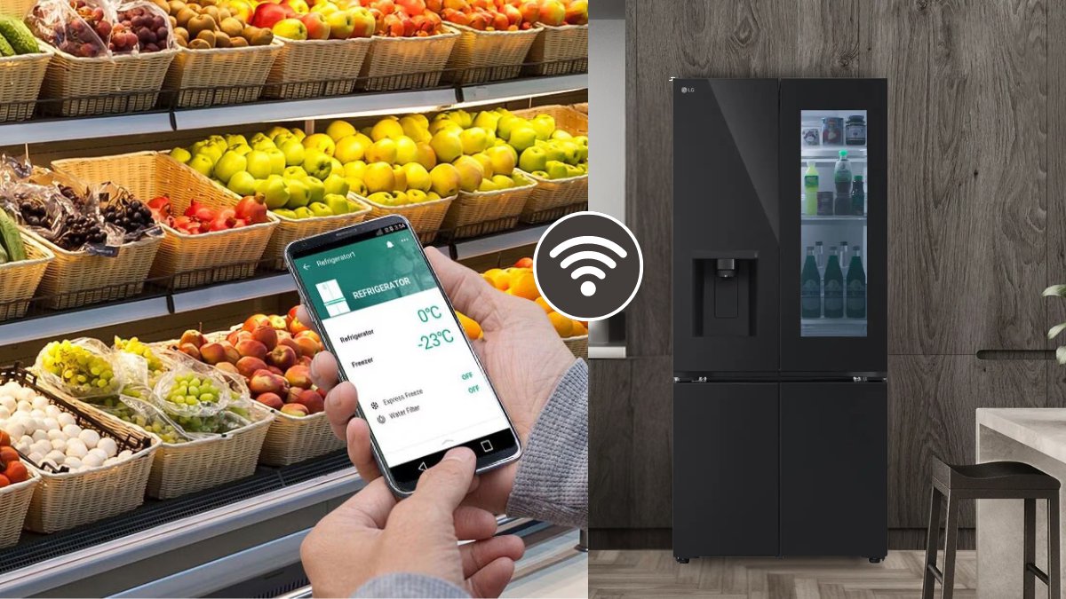 Tủ lạnh LG Inverter 612 Lít LFD61BLGAI Dễ dàng kiểm soát tủ lạnh từ xa qua ứng dụng trên smartphone