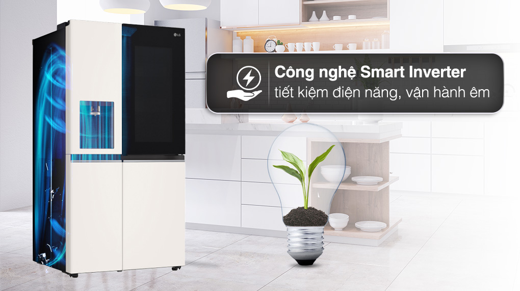 Tủ lạnh LG Inverter 635 Lít Side By Side InstaView Door-in-Door GR-X257BG - Smart Inverter Tủ lạnh LG Inverter 635 Lít Side By Side InstaView Door-in-Door GR-X257BG - Smart Inverter