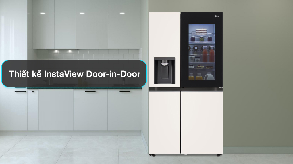Tủ lạnh LG Inverter 635 Lít Side By Side InstaView Door-in-Door GR-X257BG - Thiết kế Tủ lạnh LG Inverter 635 Lít Side By Side InstaView Door-in-Door GR-X257BG - Thiết kế