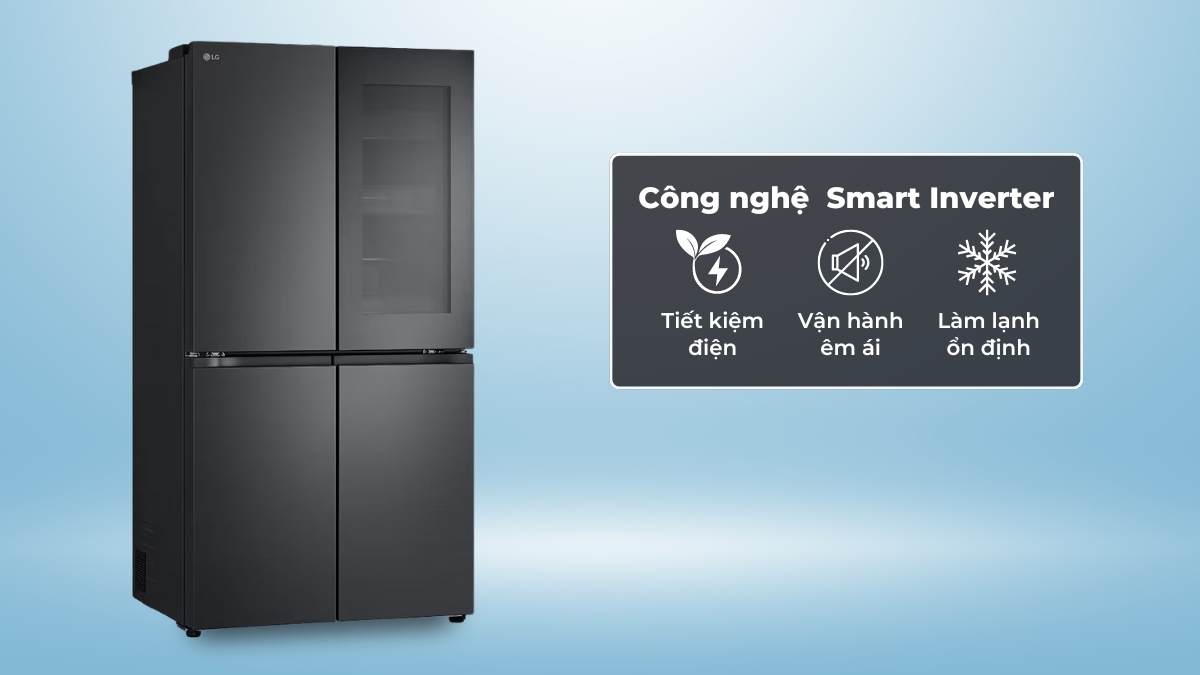 Tủ lạnh LG Inverter 666 Lít LFB66BLMI Công nghệ Smart Inverter mang đến nhiều lợi ích