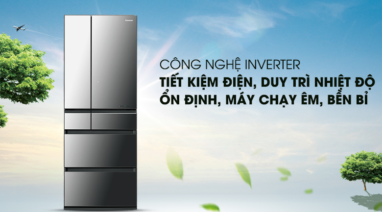 Công nghệ Inverter - Tủ lạnh Panasonic Inverter 491 lít NR-F503GT-X2 Công nghệ Inverter - Tủ lạnh Panasonic Inverter 491 lít NR-F503GT-X2