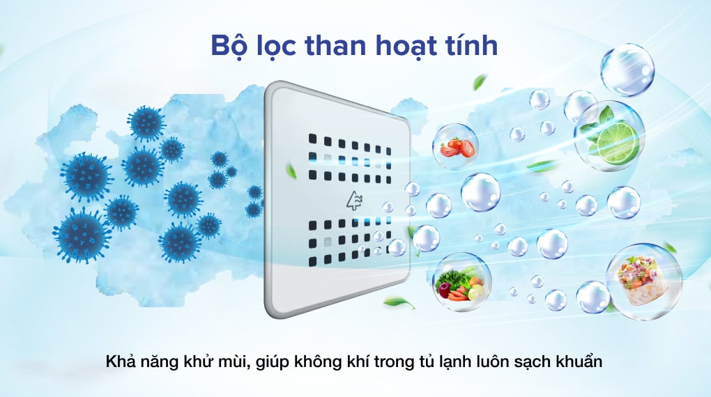 Khử mùi than hoạt tính - Tủ lạnh Samsung Inverter 339 lít RB33T307055/SV Khử mùi than hoạt tính - Tủ lạnh Samsung Inverter 339 lít RB33T307055/SV