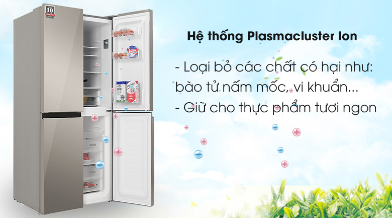Tủ lạnh Sharp Inverter 401 lít SJ-FXP480VG-CH - công nghệ plasmacluster Tủ lạnh Sharp Inverter 401 Lít SJ-FXP480VG-CH Tủ lạnh Sharp Inverter 401 lít SJ-FXP480VG-CH - công nghệ plasmacluster