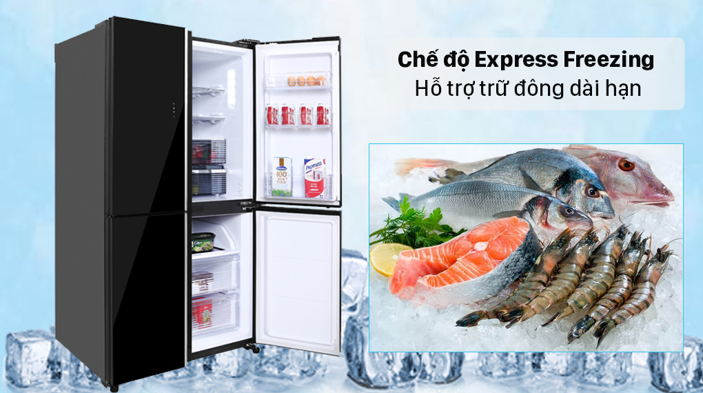 Tủ lạnh Sharp Inverter 525 lít SJ-FXP600VG-BK - Chế độ Express Freezing Tủ lạnh Sharp Inverter 525 Lít SJ-FXP600VG-BK Tủ lạnh Sharp Inverter 525 lít SJ-FXP600VG-BK - Chế độ Express Freezing