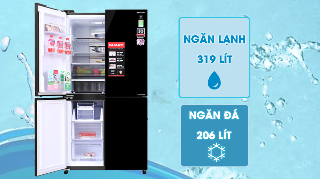 Tủ lạnh Sharp Inverter 525 lít SJ-FXP600VG-BK - Dung tích 520 lít Tủ lạnh Sharp Inverter 525 Lít SJ-FXP600VG-BK Tủ lạnh Sharp Inverter 525 lít SJ-FXP600VG-BK - Dung tích 520 lít