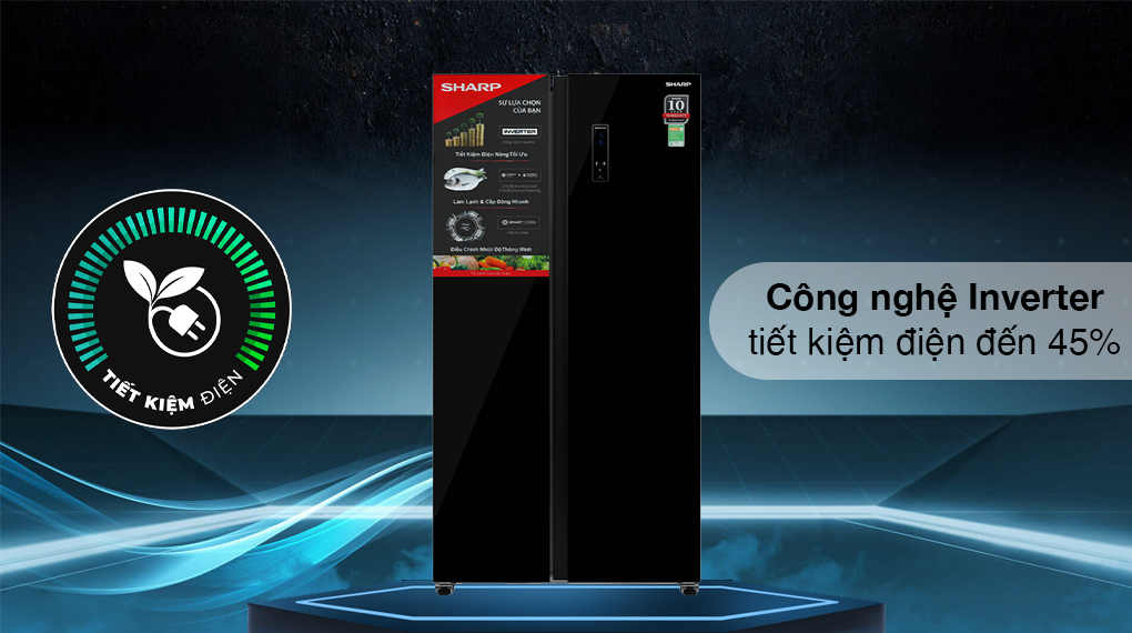 Tủ lạnh Sharp Inverter 532 lít SJ-SBX530VG-BK Tủ lạnh Sharp Inverter 532 Lít SJ-SBX530VG-BK Tủ lạnh Sharp Inverter 532 lít SJ-SBX530VG-BK