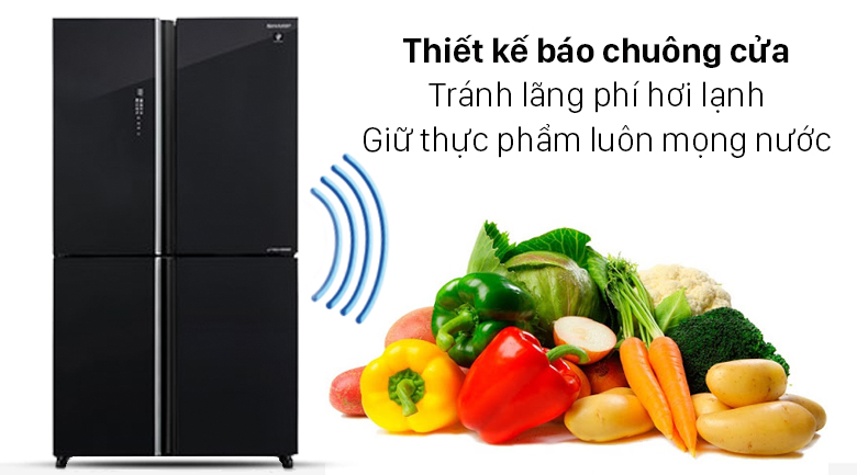 Tủ lạnh Sharp Inverter 572 Lít SJ-FXP640VG-BK Tủ lạnh Sharp Inverter 572 lít SJ-FXP640VG-BK - Báo chuông cửa tiện lợi