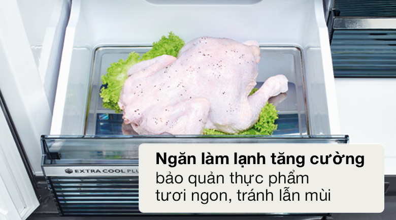 Tủ lạnh Sharp Inverter 572 Lít SJ-FXP640VG-BK Tủ lạnh Sharp Inverter 572 lít SJ-FXP640VG-BK - Ngăn làm lạnh tăng cường tiện lợi