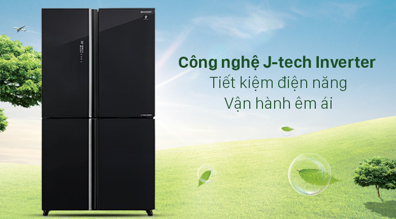 Tủ lạnh Sharp Inverter 572 Lít SJ-FXP640VG-BK Tủ lạnh Sharp Inverter 572 lít SJ-FXP640VG-BK - Tiết kiệm điện
