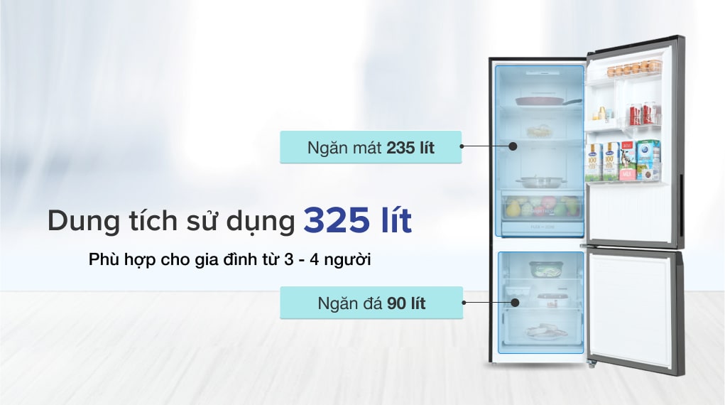 Tủ lạnh Toshiba Inverter 325 Lít GR-RB410WE-PMV(37)-SG Tủ lạnh Toshiba Inverter 325 lít GR-RB410WE-PMV(37)-SG - Dung tích 325 lít phù hợp với gia đình từ 3 - 4 thành viên