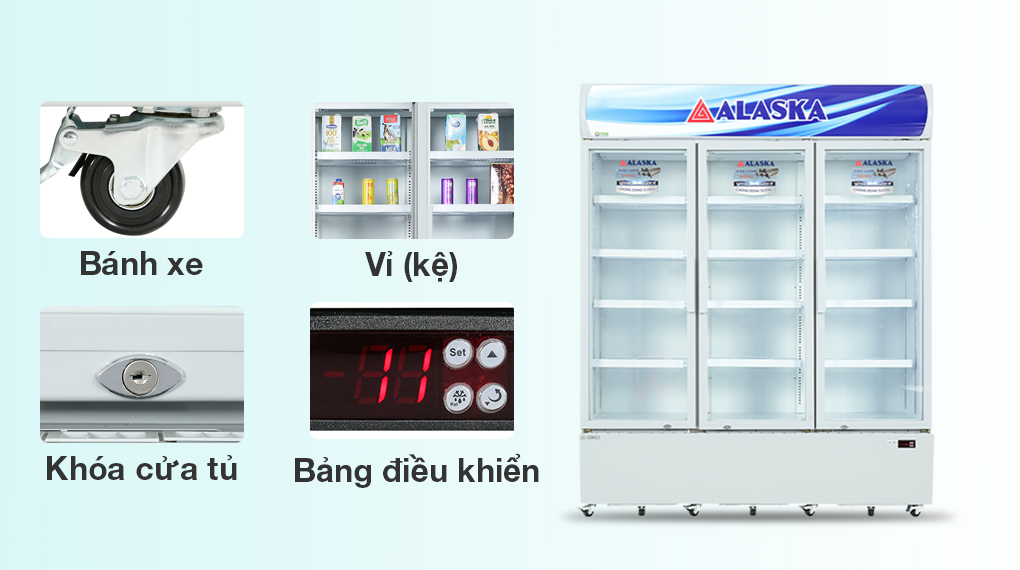 Tủ mát Alaska 1200 Lít LC-1200C3 Tủ mát Alaska 1200 lít LC-1200C3 - Các tiện ích khác