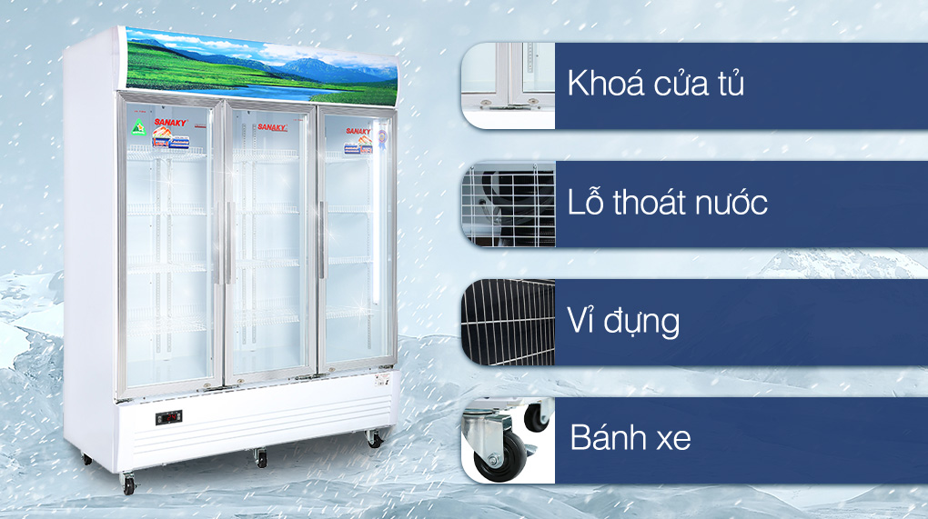Tủ mát Sanaky 1400 lít TM.VH1520HP - Tiện ích Tủ mát Sanaky 1400 Lít VH-1520HP Tủ mát Sanaky 1400 lít TM.VH1520HP - Tiện ích