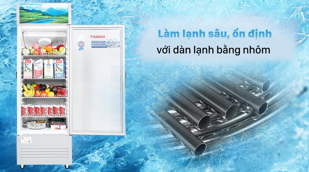 Tủ mát Sanaky 240 lít TM.VH308KL - Dàn lạnh bằng nhôm Tủ mát Sanaky 240 Lít VH-308KL Tủ mát Sanaky 240 lít TM.VH308KL - Dàn lạnh bằng nhôm