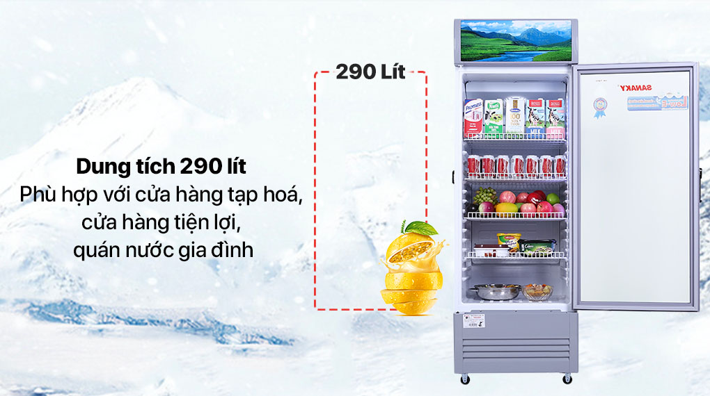 Tủ Mát Sanaky 290 lít TM.VH358KL - Dung tích 290 lít Tủ mát Sanaky 290 Lít VH-358KL Tủ Mát Sanaky 290 lít TM.VH358KL - Dung tích 290 lít
