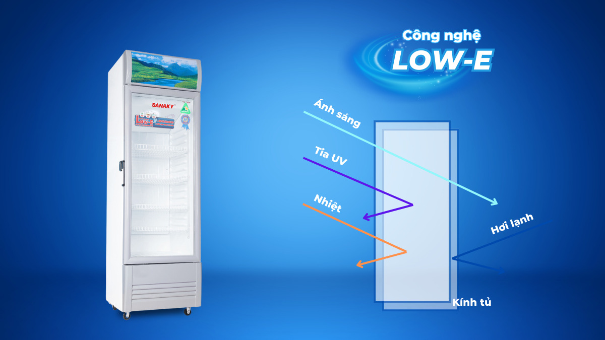 tu-mat-sanaky-340-lit-vh-408kl-18409-2 Tủ mát Sanaky 340 Lít VH-408KL Kính cách nhiệt Low-E giúp tủ duy trì nhiệt độ ổn định, hạn chế đọng sương