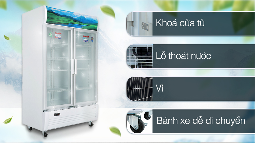 Tủ mát Sanaky Inverter 1100 lít TM.VH1209HP3 - Tiện ích Tủ mát Sanaky Inverter 1100 Lít VH-1209HP3 Tủ mát Sanaky Inverter 1100 lít TM.VH1209HP3 - Tiện ích