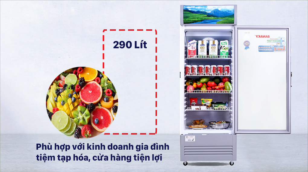 Tủ mát Sanaky Inverter 290 Lít VH-358K3L Tủ Mát Sanaky Inverter 290 lít TM.VH358K3L - Dung tích 209 lít