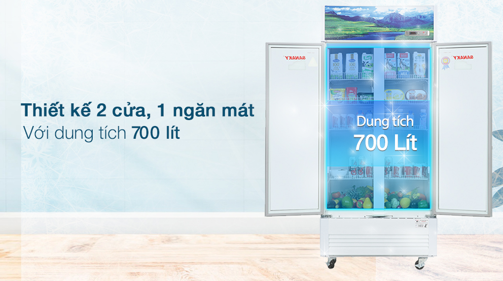 Tủ mát Sanaky Inverter 700 lít VH-8009HP3 - Tổng quan thiết kế Tủ mát Sanaky Inverter 700 Lít VH-8009HP3 Tủ mát Sanaky Inverter 700 lít VH-8009HP3 - Tổng quan thiết kế