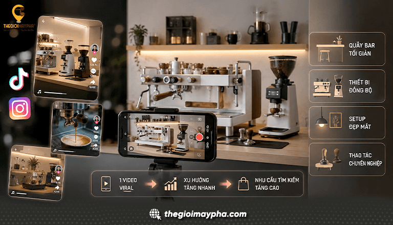 Xu hướng thiết bị cafe dành cho mô hình kinh doanh linh hoạt hiện nay